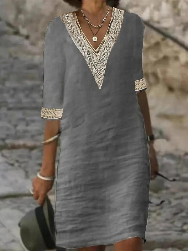 Elegant Half-sleeve Dress
