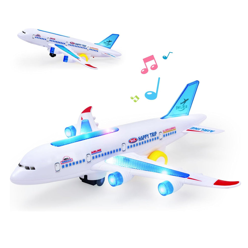 Electric Airplane Toy with Music and Light Effects
