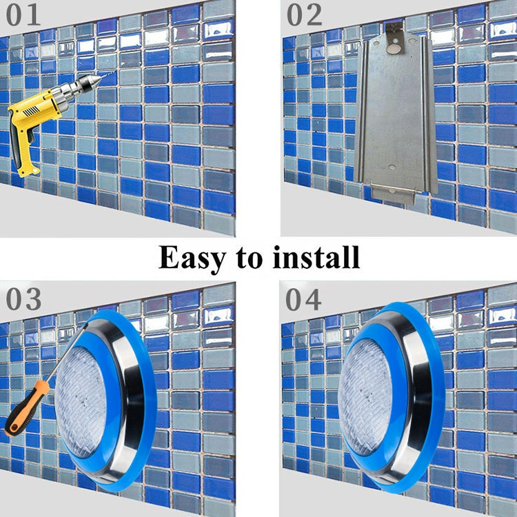 15W LED Stainless Steel Wall-Mounted Pool Light...