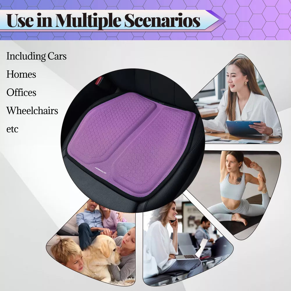Car Seat Cushion with Breathable Cool Gel - Universal...