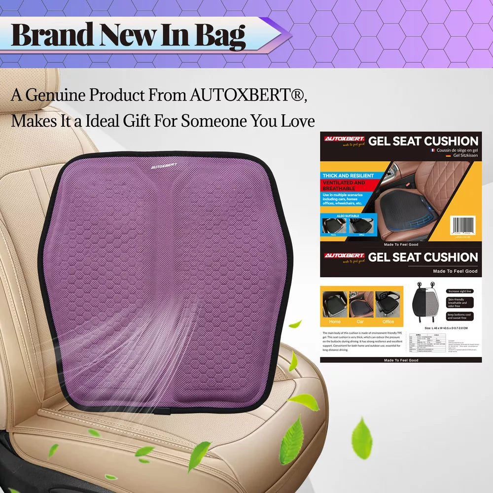 Car Seat Cushion with Breathable Cool Gel - Universal...