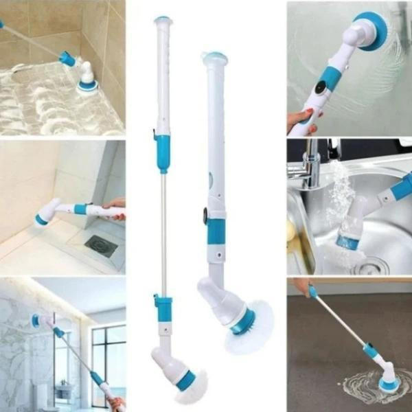 Cordless Electric Spin Scrubber with Extendable Handle...