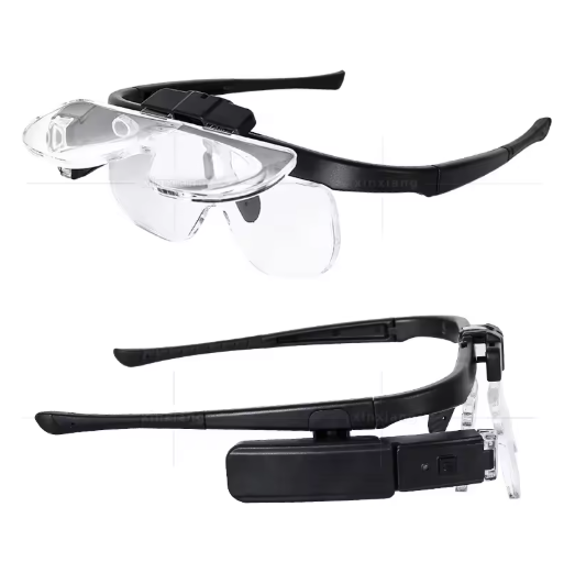 Head-mounted Magnifying Glass with USB Charging
