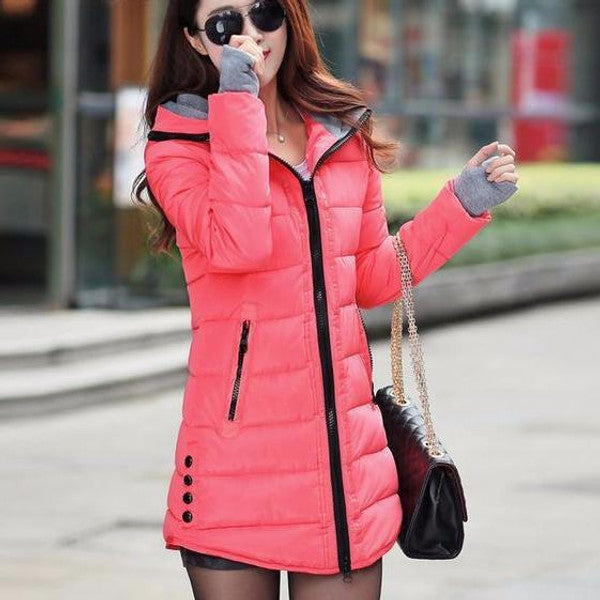 Long Quilted Coat for Women