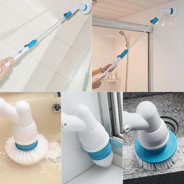 Cordless Electric Spin Scrubber with Extendable Handle...