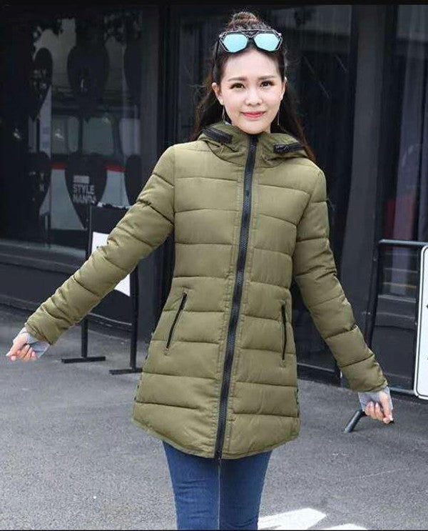Long Quilted Coat for Women