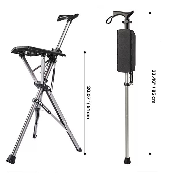 Walking stick with seat