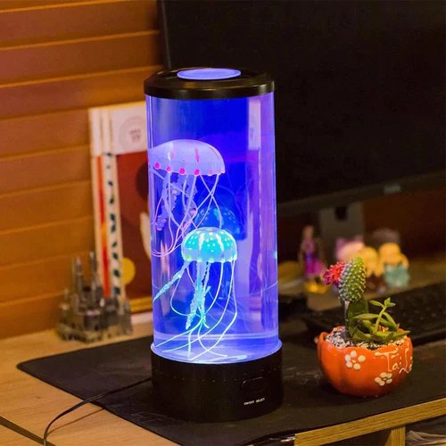 LED Jellyfish Aquarium Table Night Light