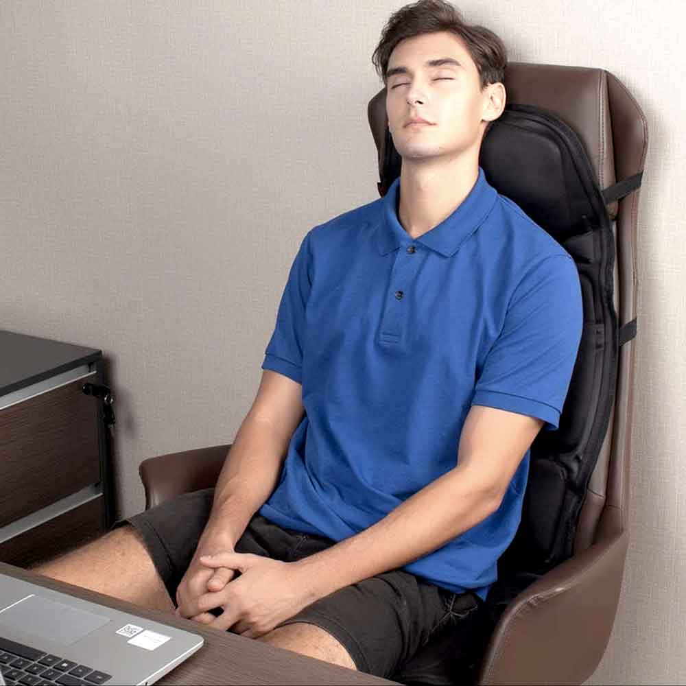 Fashionable Massage Chair Cushion with Heated Neck Pillow