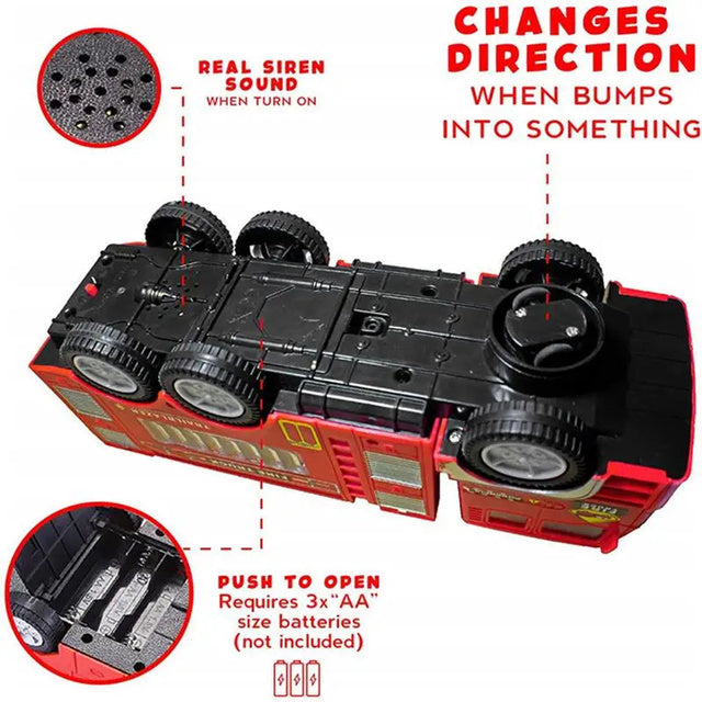 Electric Fire Engine Toy with Lights for Children