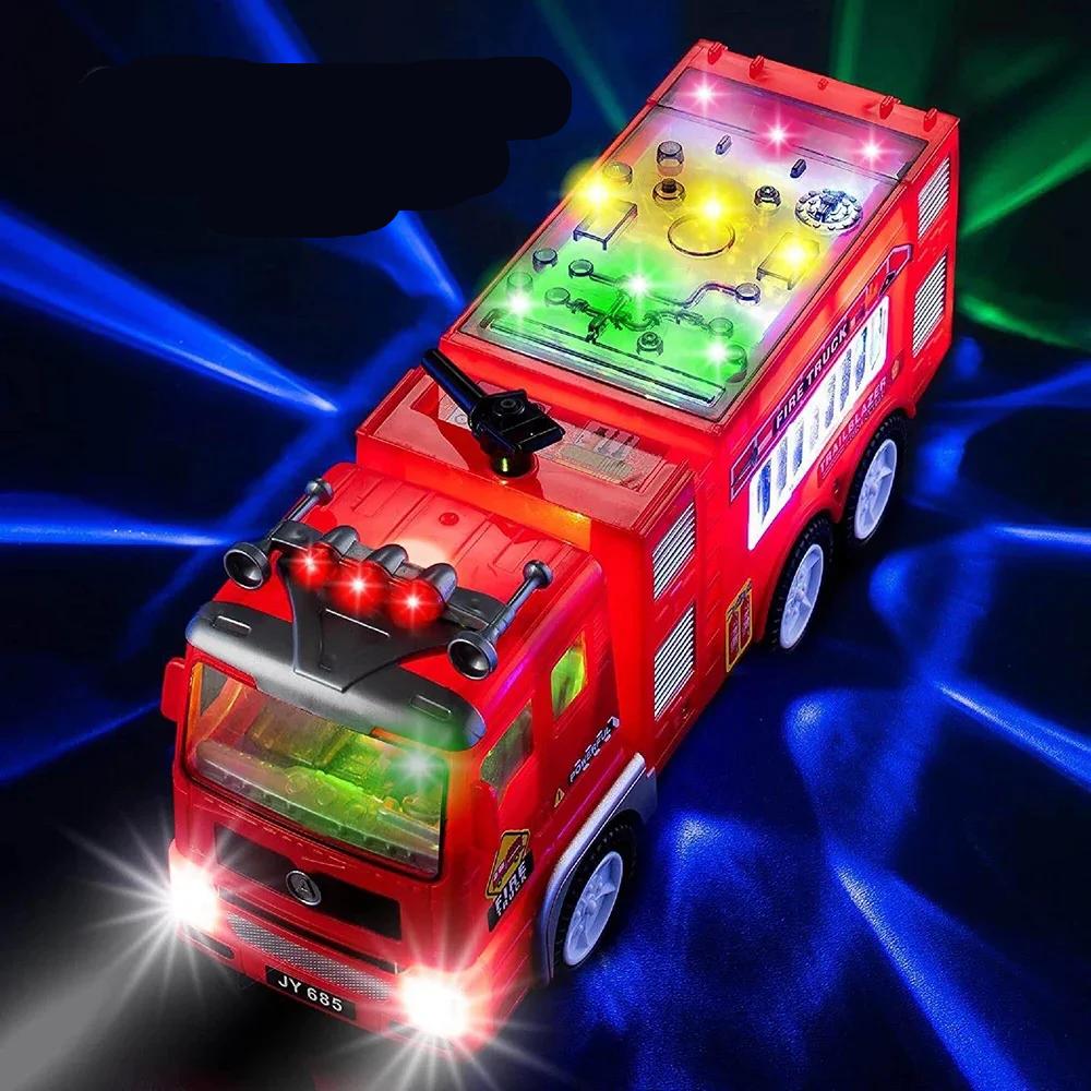 Electric Fire Engine Toy with Lights for Children