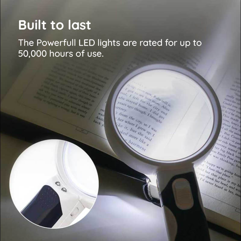 LED Lighted Magnifying Glass – Handheld Reading...