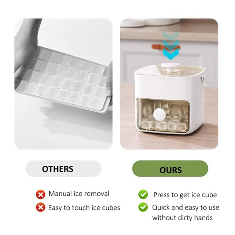 2-Stage Push in Ice Cube Tray