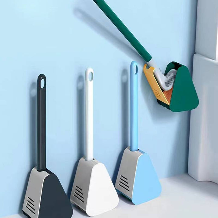 Hygienic Silicone Toilet Brush with Wall Mount