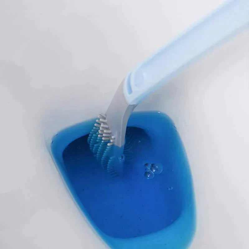 Hygienic Silicone Toilet Brush with Wall Mount
