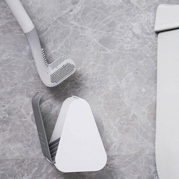 Hygienic Silicone Toilet Brush with Wall Mount