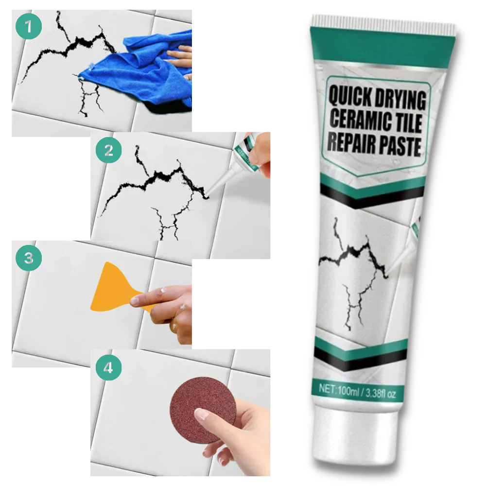 Ceramic Tile Repair Paste Kit for Cracks Chips and...