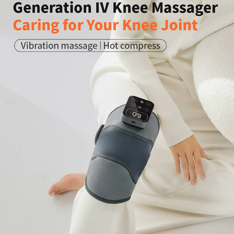 Cordless Knee Massager with Heat Vibration for Pain Relief
