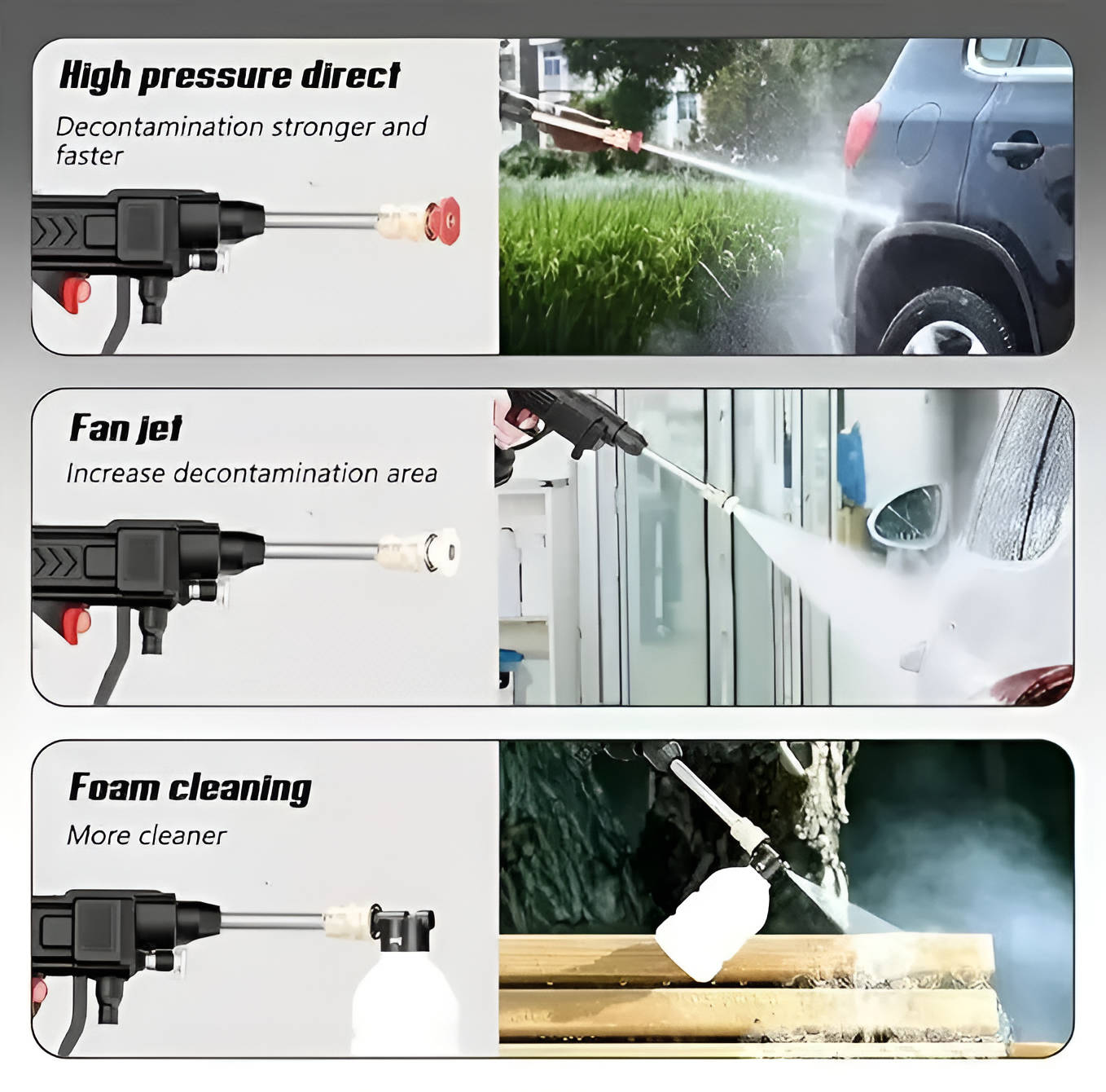 Cordless Portable High Pressure Spray Water Gun Set |...