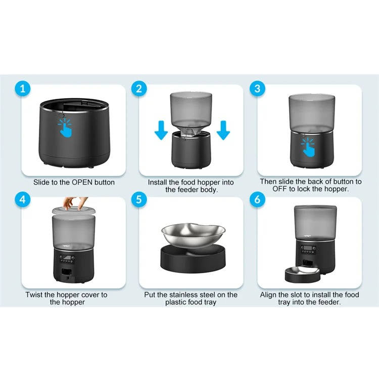 Automatic Smart Pet Feeder for Cats Dogs