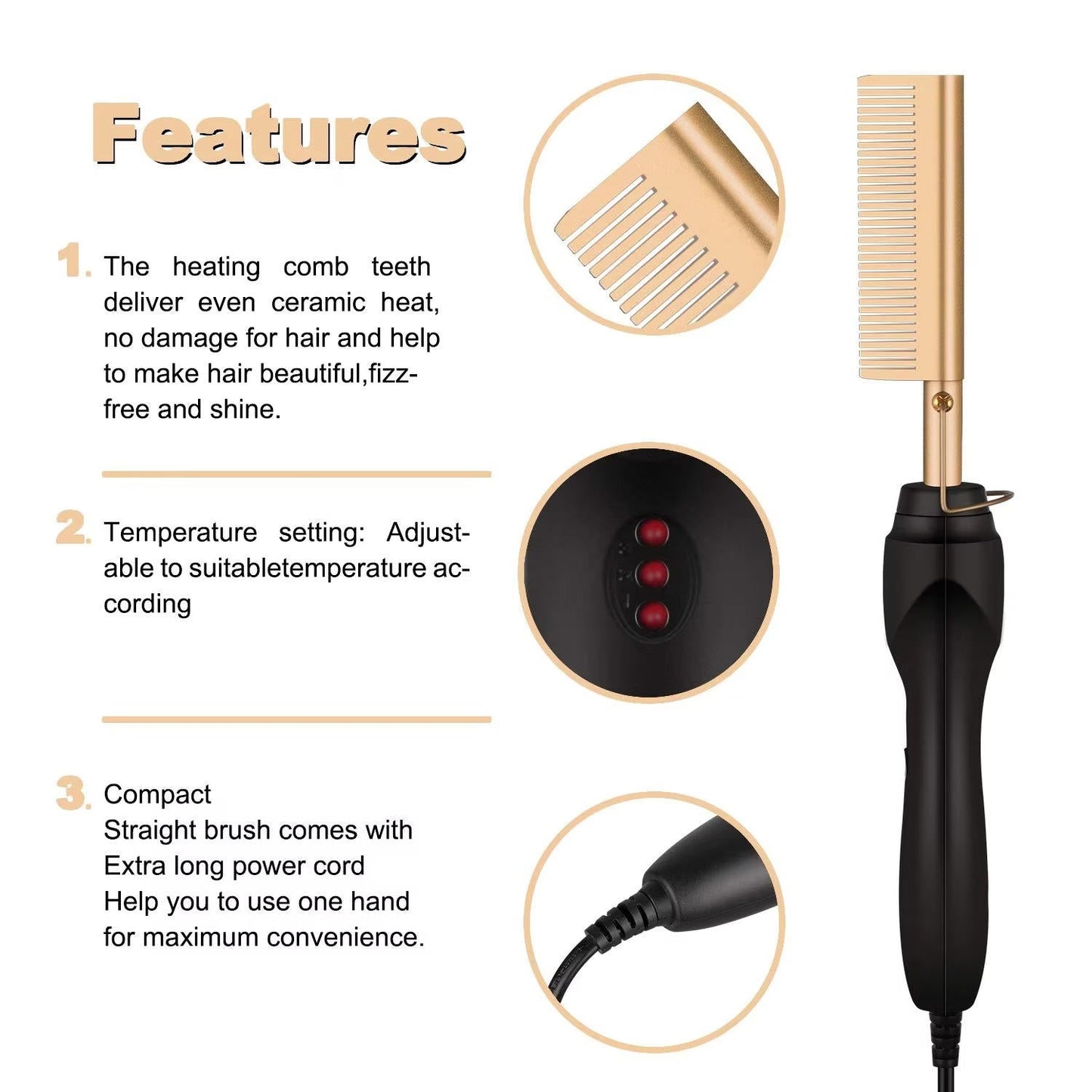 Comb for Black Hair Thick and Coarse Hair