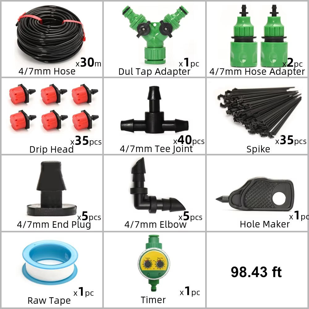 Drip Irrigation System with Automatic Timer