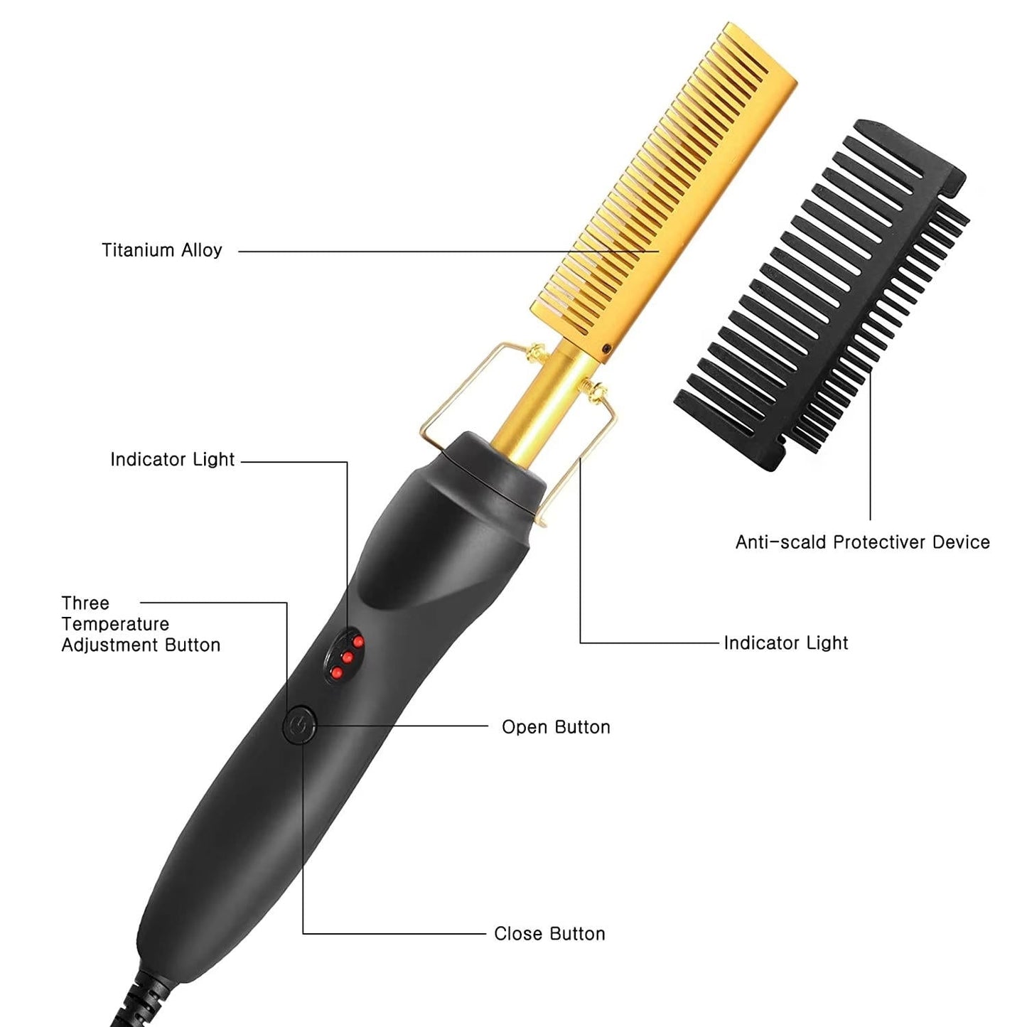 Comb for Black Hair Thick and Coarse Hair