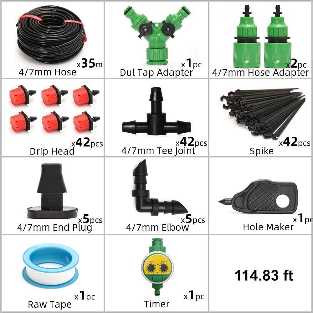 Drip Irrigation System with Automatic Timer