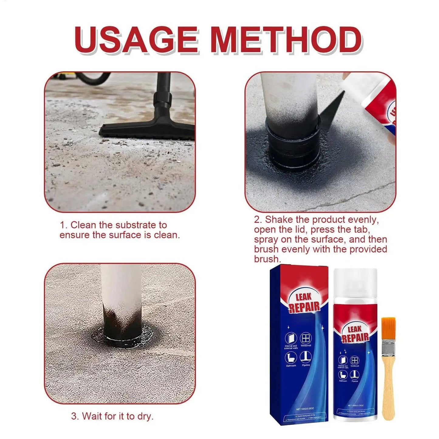 Leak Repair Waterproof Sealant Spray All Purpose
