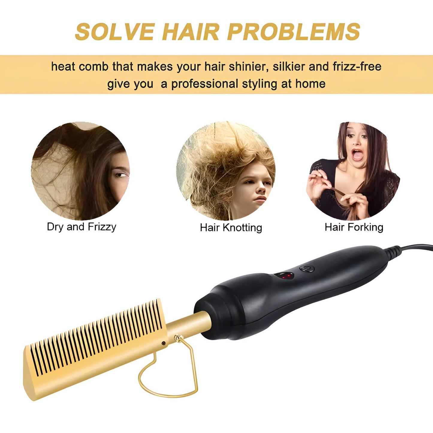 Comb for Black Hair Thick and Coarse Hair