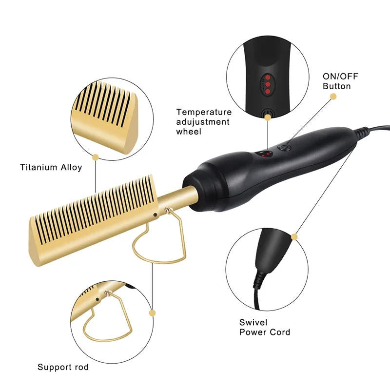 Comb for Black Hair Thick and Coarse Hair