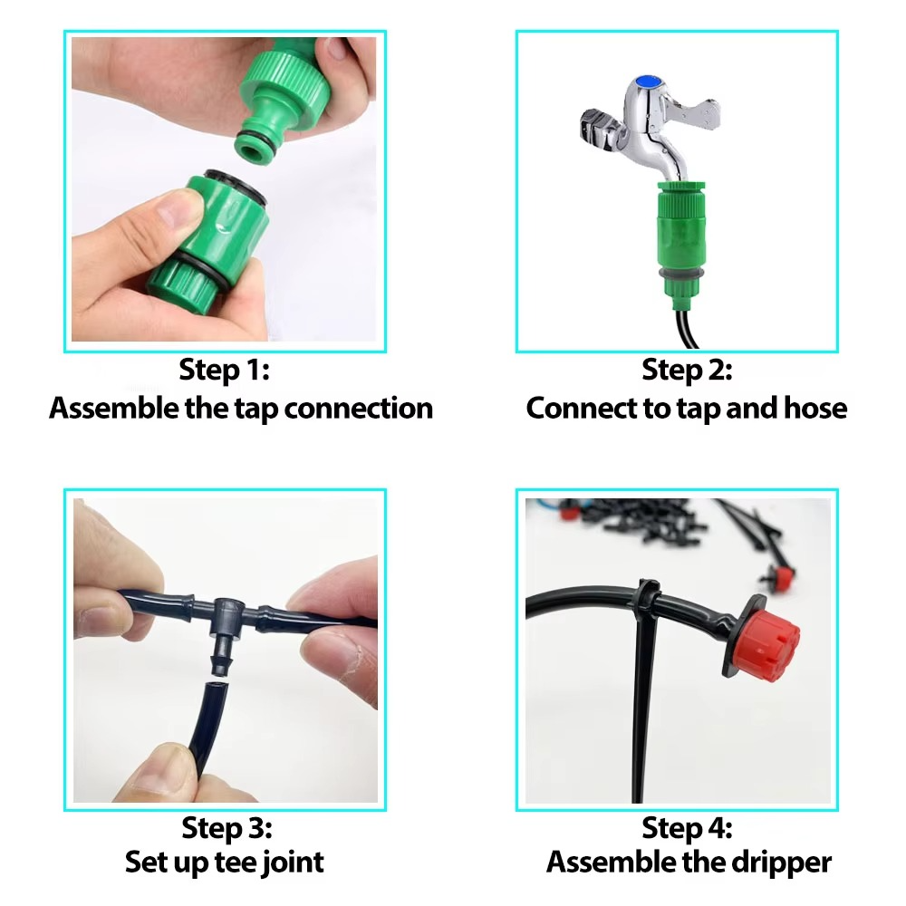 Drip Irrigation System with Automatic Timer