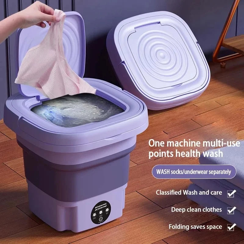 Foldable Portable Washing Machine with Spin Dryer |...