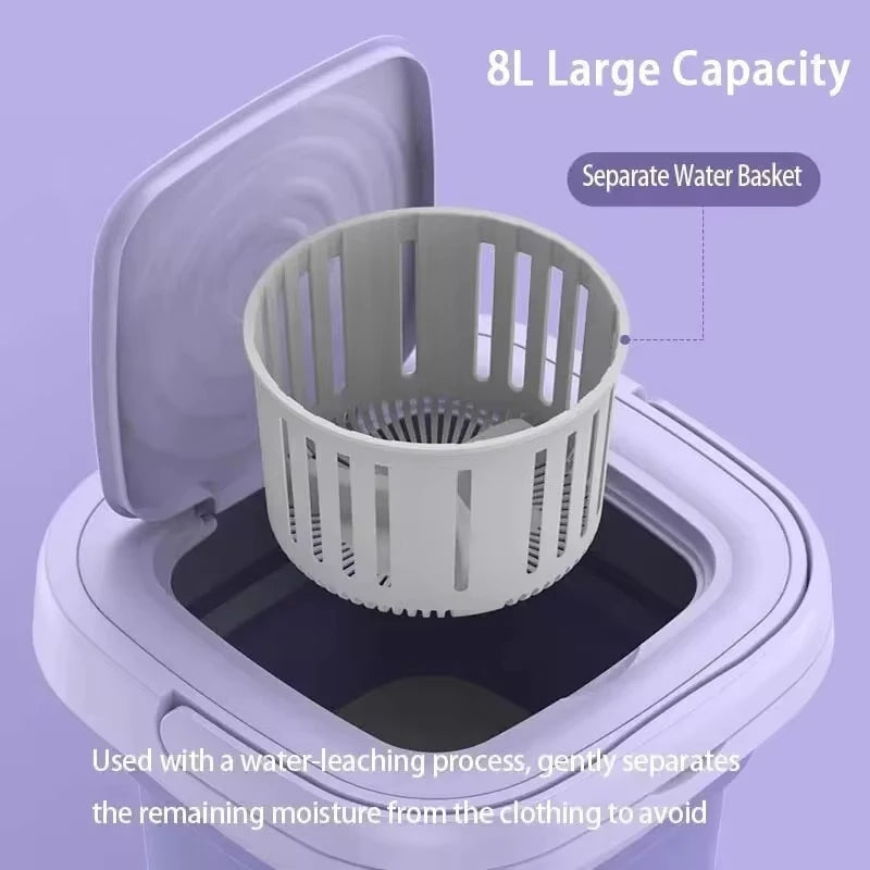 Foldable Portable Washing Machine with Spin Dryer |...