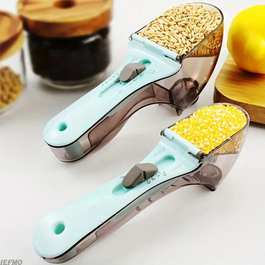 Adjustable Measuring Cup and Measuring Spoon