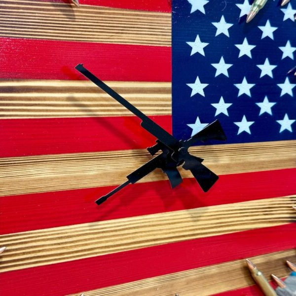 Handmade American Flag Clock | Handmade Patriotic Flag...