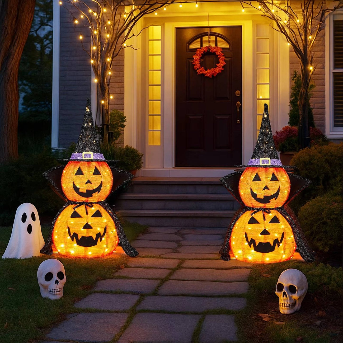 3ft Halloween Collapsible Lighted In/Outdoor Pumpkin...