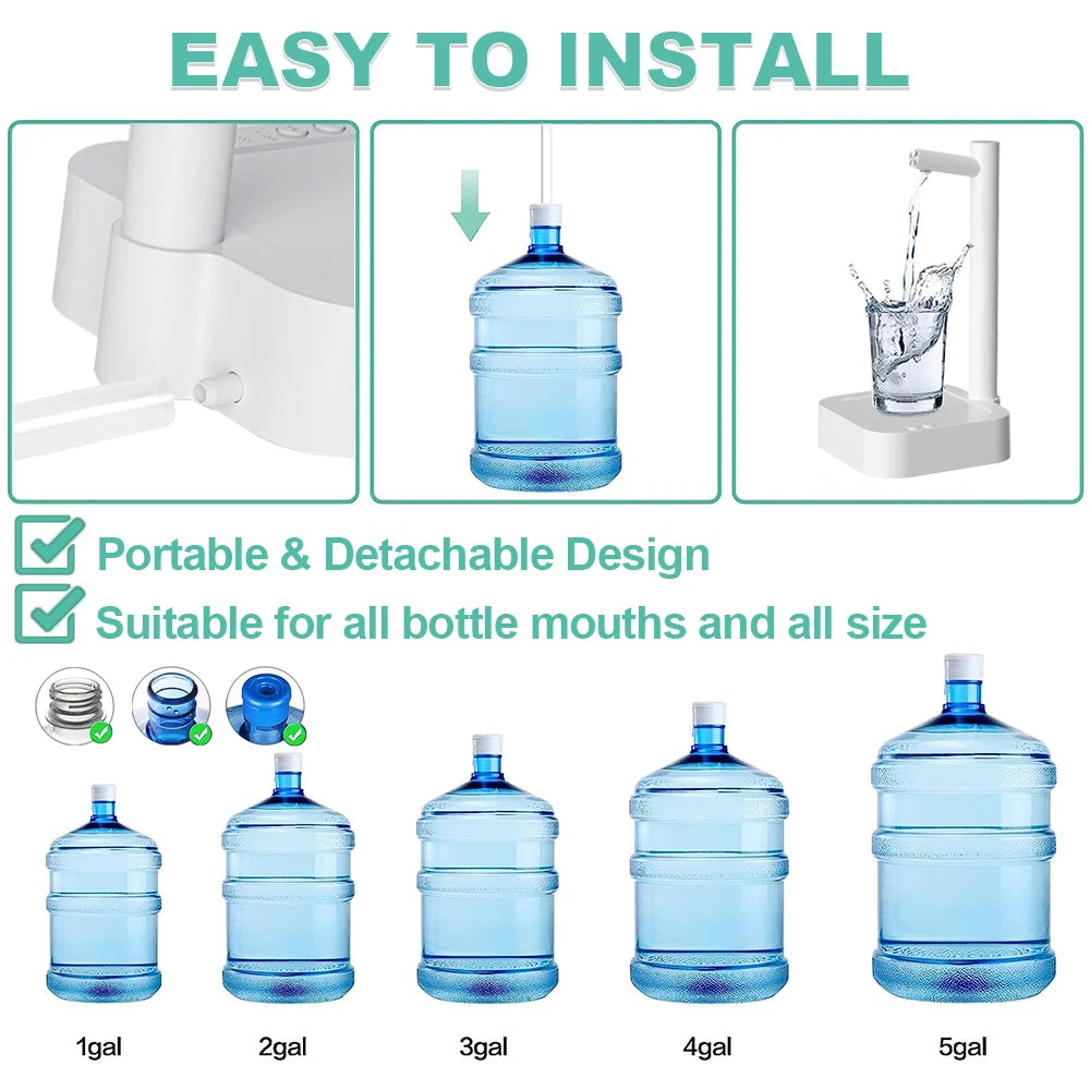 Portable Desktop Electric Water Dispenser with USB Charging