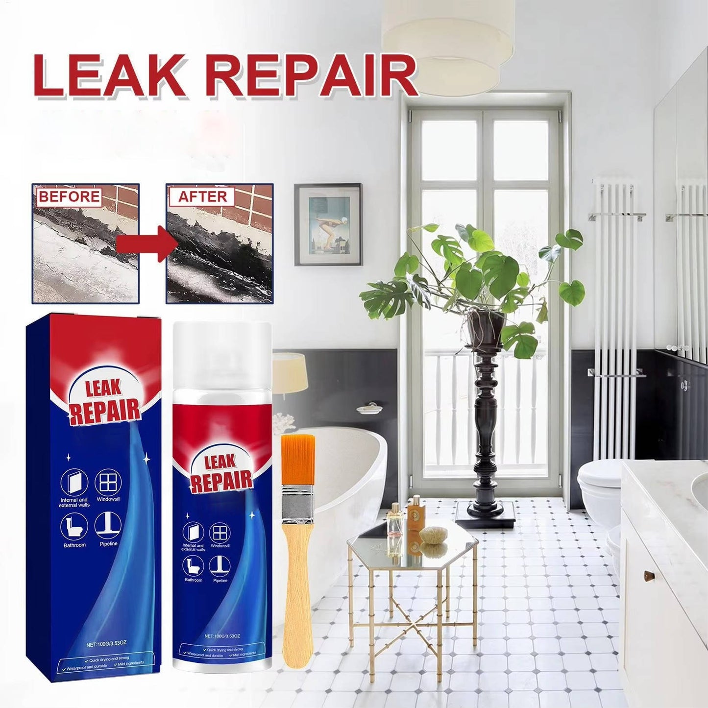 Leak Repair Waterproof Sealant Spray All Purpose