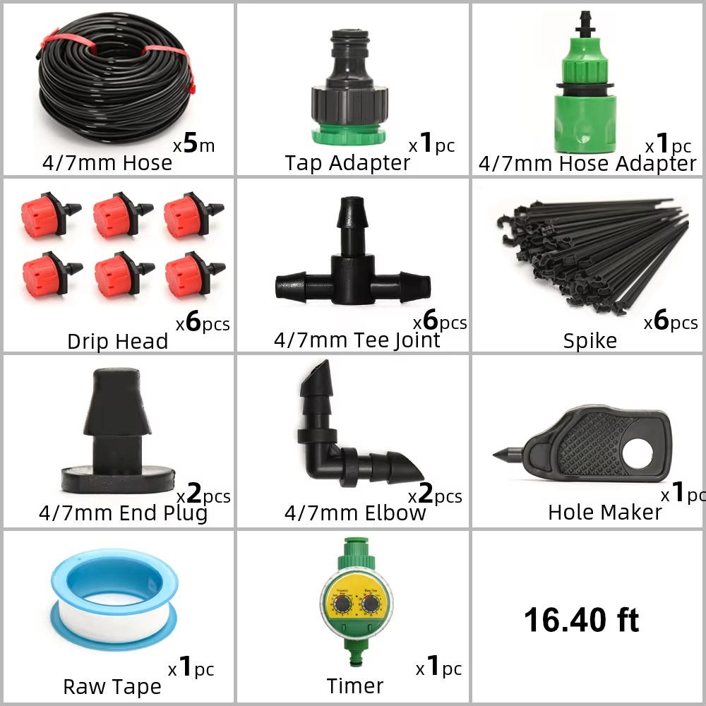 Drip Irrigation System with Automatic Timer