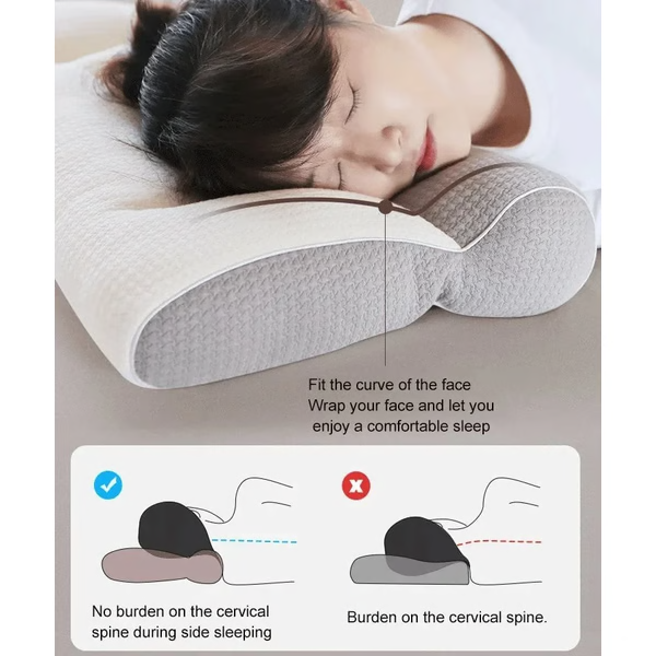 Ergonomic Goose Down Pillow, Cervical Support Comfort...
