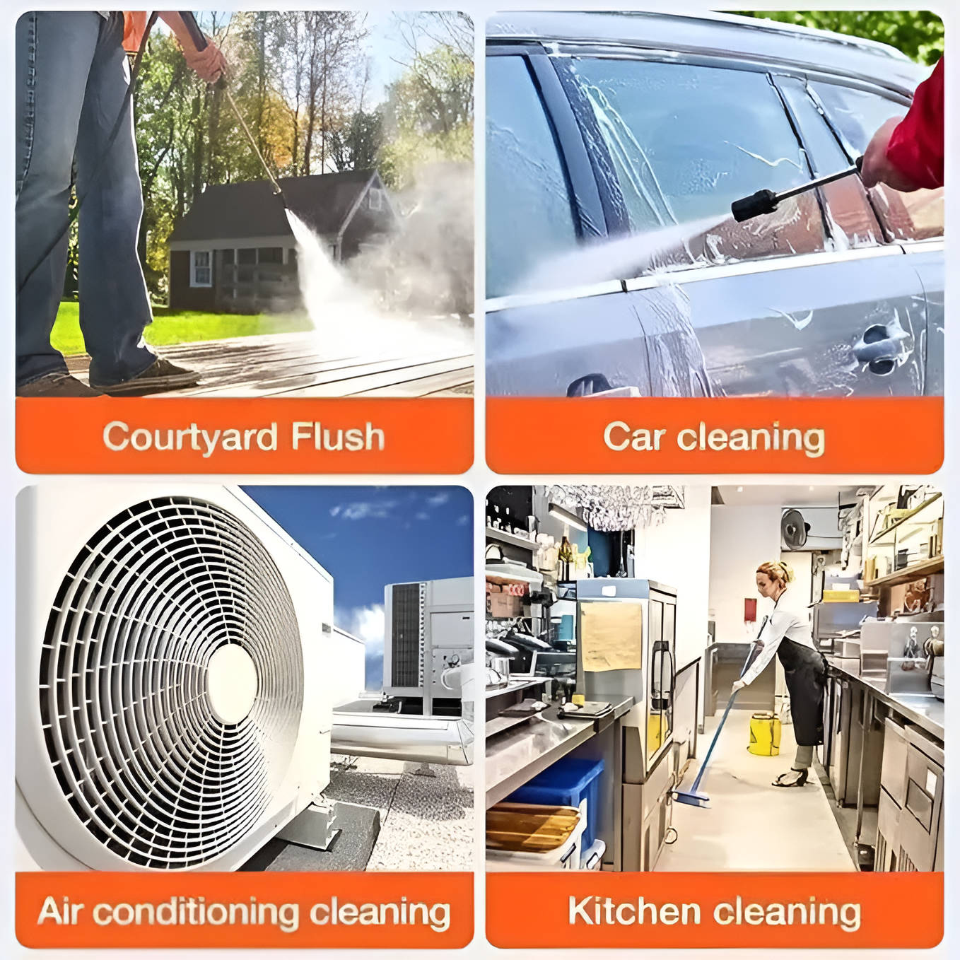 Cordless Portable High Pressure Spray Water Gun Set |...