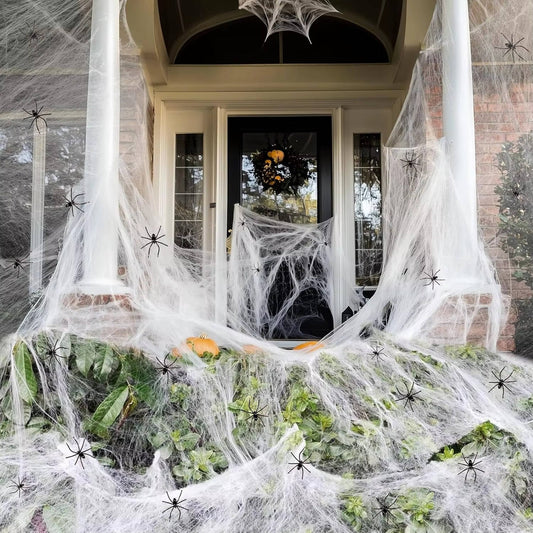 200 Sqft Spider Webs Halloween Door Decorations with...