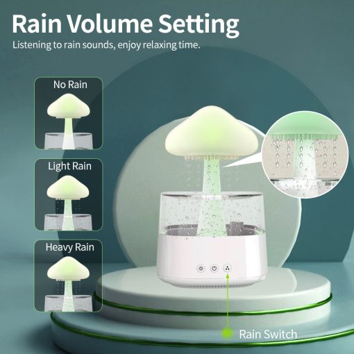 2-in-1 Desk Light Humidifier Rain Cloud Aromatherapy...