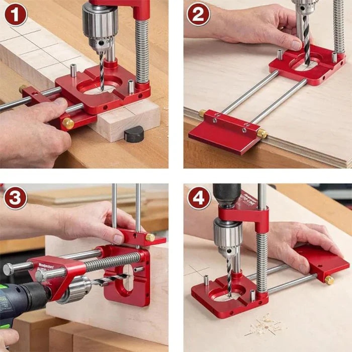 Freely Adjustable Drilling Locator - Woodworking...