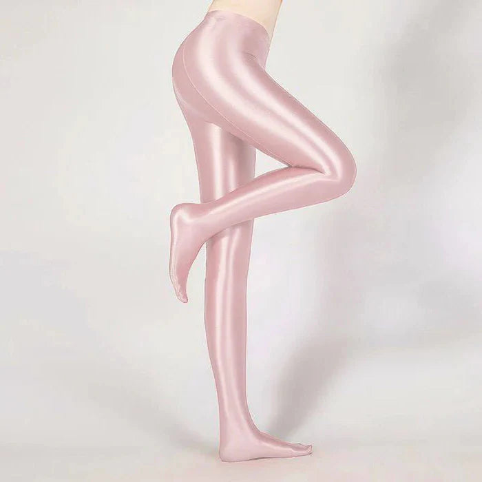 Glossy Opaque Shiny High Waist Sexy Stockings - High...