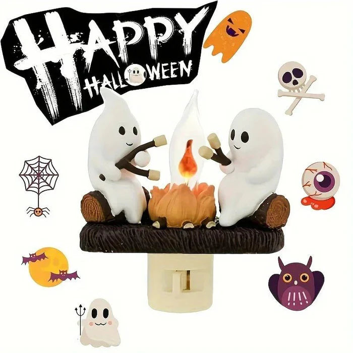 Halloween Ghost Bonfire Night Light - Campfire Flicker...