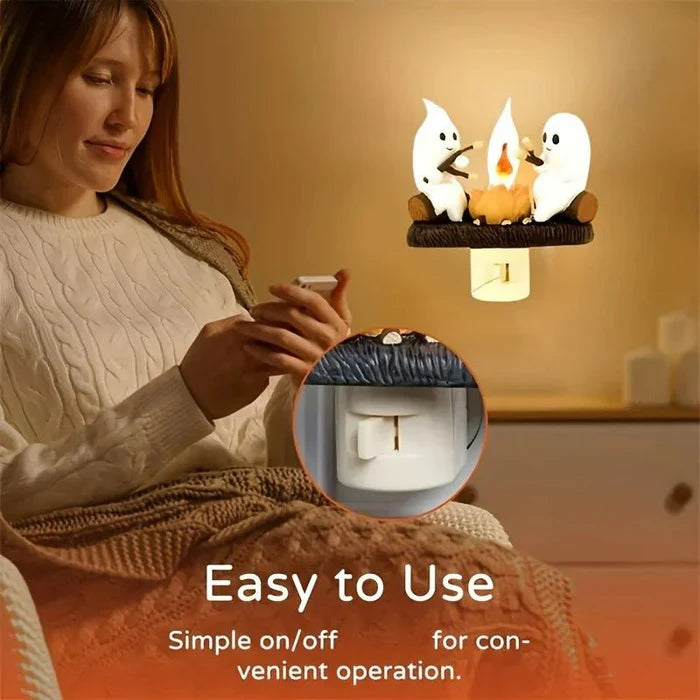 Halloween Ghost Bonfire Night Light - Campfire Flicker...