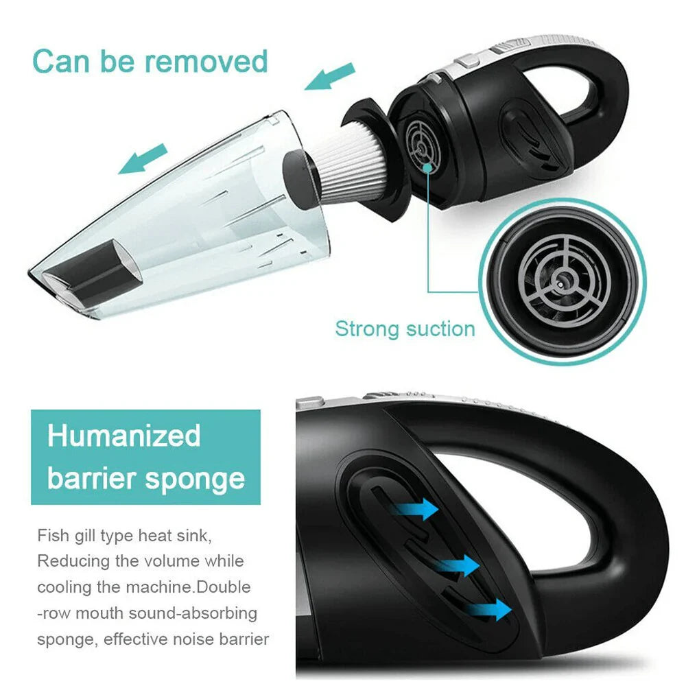 Handheld Cordless Vacuum Cleaner USB (120W 4000PA) for...