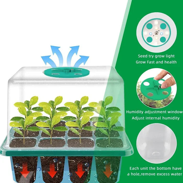 Household Nursery Pot with Lamp - Plant Seed Starter...